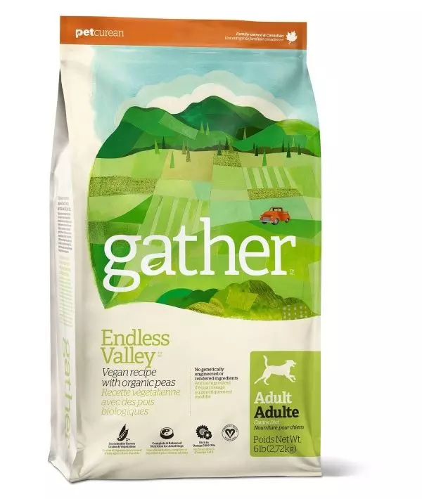 Сухой органический веганкорм для собак GATHER Endless Valley Vegan DF 2,72 кг