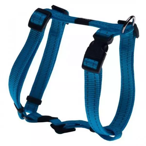 Шлейка для собак Rogz "Utility", размер M (32-52см), ширина 1,6 см, голубой