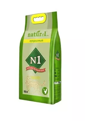 Комкующийся наполнитель N1 Naturel "Кукурузный" на 17,5л (7 кг.)