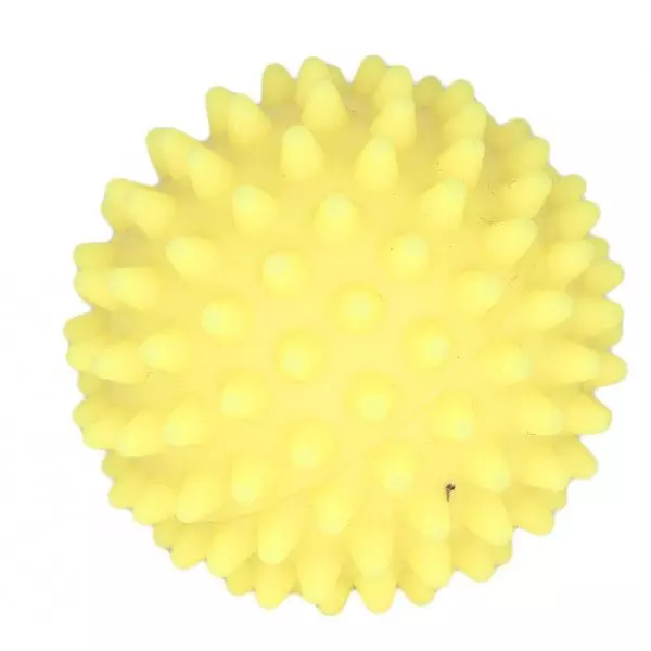 Игрушка для собак Зооник "Мяч массажный №1" винил, желтый, размер 5,5 см 