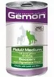 Консервы для собак средних пород Gemon Dog , кусочки ягненка/рис 1250 г