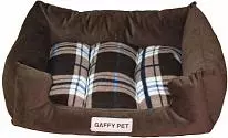 Лежак для животных Gaffy Pet Plaid 11259L коричневый 65*55*23 см