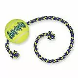 Игрушка для собак Kong AST21 эйр мячик теннисный с канатом средний