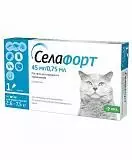Раствор для кошек (2,6-7,5 кг) против блох и кожных паразитов Селафорт 45 мг 6%