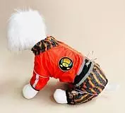 Дождевик для собак DOG, полоска оранжевый девочка, размер 26