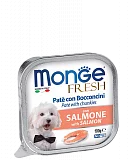 Влажный корм для собак Monge Fresh лосось 100г